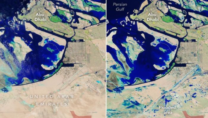 How the UAE Changed Overnight with Flood- NASA Photos Tell All